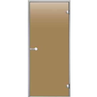 Дверь Harvia ALU 7×19 коробка серая, стекло бронза