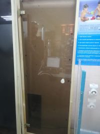 Дверь SUOVI 7х19, коробка хвоя, стекло бронза