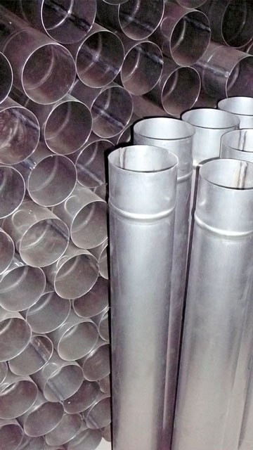 Труба 1м 115мм одноконтурная нерж. 1мм Труба 1м 115мм одноконтурная нерж. 1мм