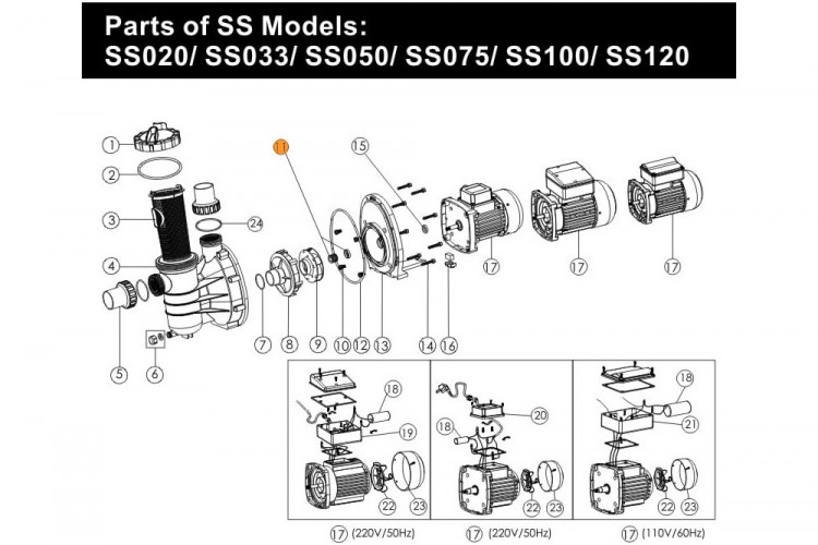 Сальник к насосам SS Emaux 04015033/E020302