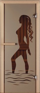 Дверь для сауны Aldo серия СТАНДАРТ ПЛЮС рисунок "Наоми" стекло бронза