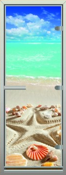 Дверь ALDO ALU серия "Пляж" с фотопечатью