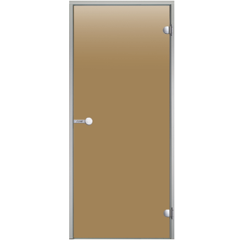 Дверь Harvia ALU 8×21 коробка серая, стекло бронза
