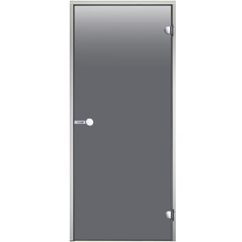 Дверь Harvia ALU 8×21 коробка серая, стекло серое