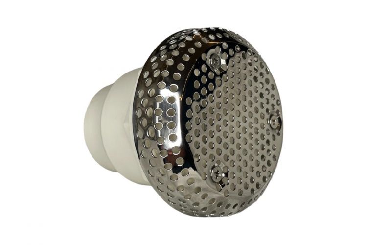 Желоб водозабора (универсал, накладка нерж.ст) 50мм  F-04C-50