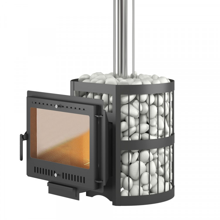 Чугунная печь для бани ЭТНА Стандарт 18 (Панорама) "М"