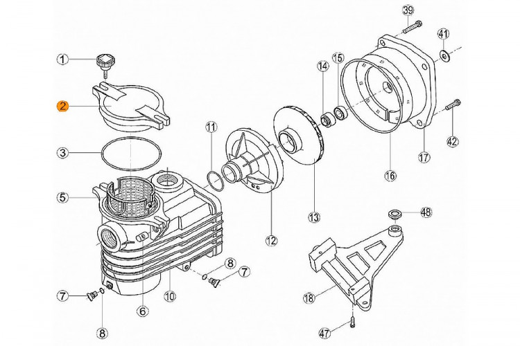 Крышка префильтра насоса ОК Kripsol ROK 020.A/RPUM0002.01R